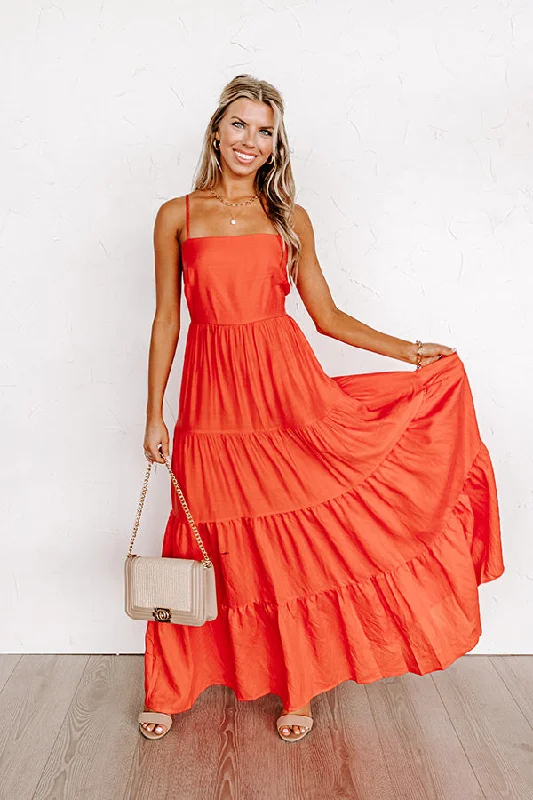 Papaya Kisses Maxi In Tangerine