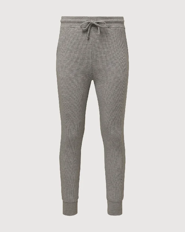 Rachel Parcell | Waffle Fitted Jogger | Heather Grey