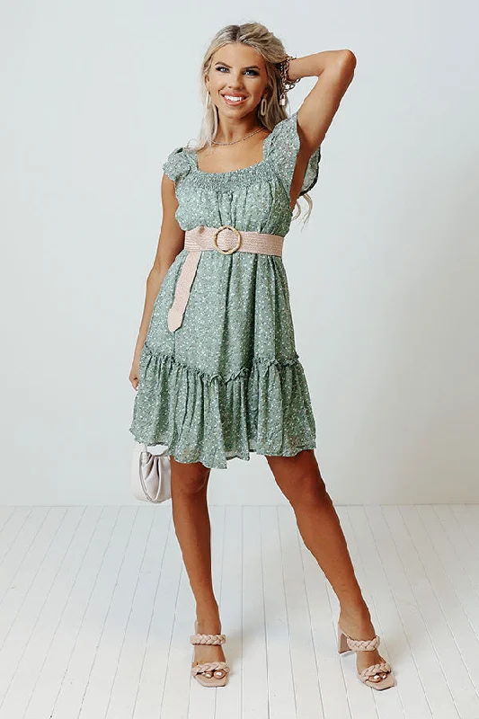 Parade Pretty Shift Dress In Sage