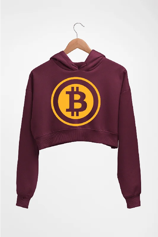 Cryptocurrency Bitcoin Crop HOODIE FOR WOMEN