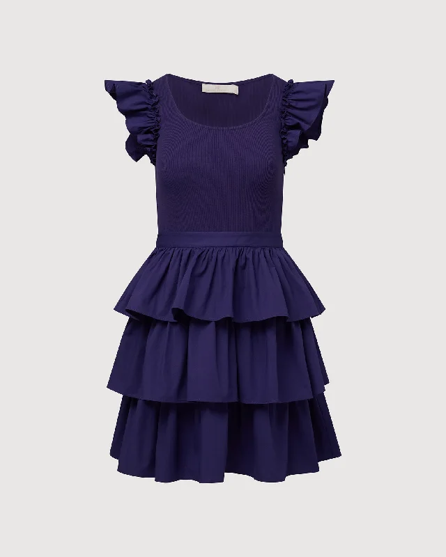 Rachel Parcell | Ruffle Tank Dress | Navy Blue