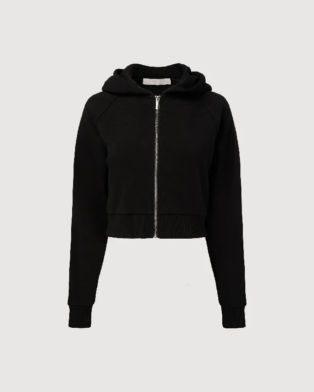 Rachel Parcell | Zip Up Hoodie | Black