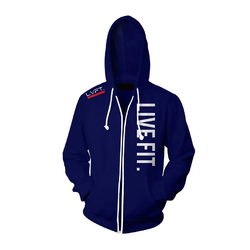 Live Fit Zip Up - Navy