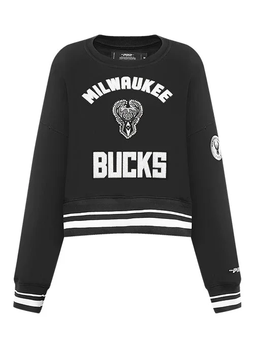 Women's Pro Standard Pearls Milwaukee Bucks Crewneck Sweatshirt