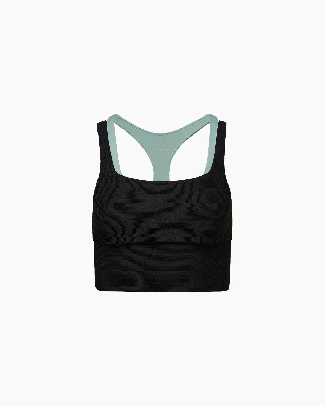 IVL Collective | Ribbed Bra | Jet Black Harbor Gray