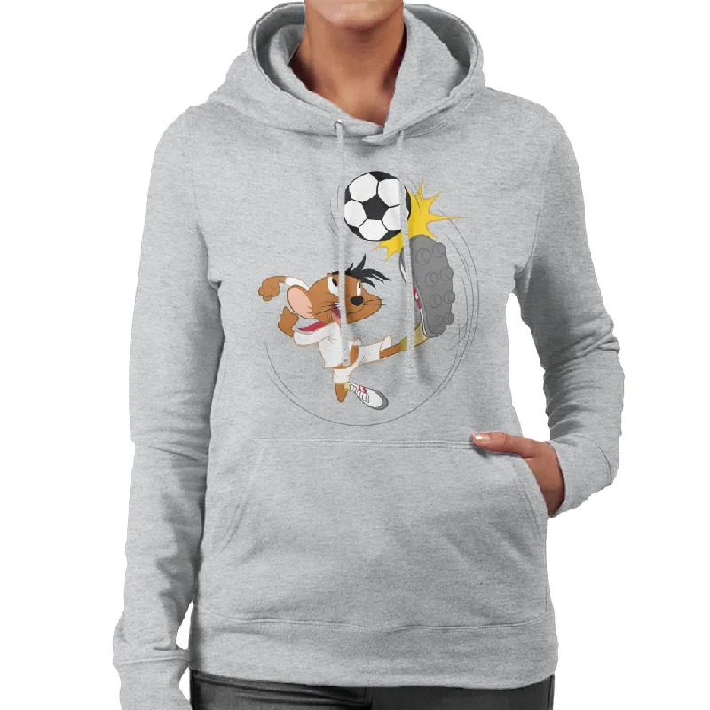 Looney Tunes Football Speedy Gonzales Kicking Ball Women's Hooded Sweatshirt