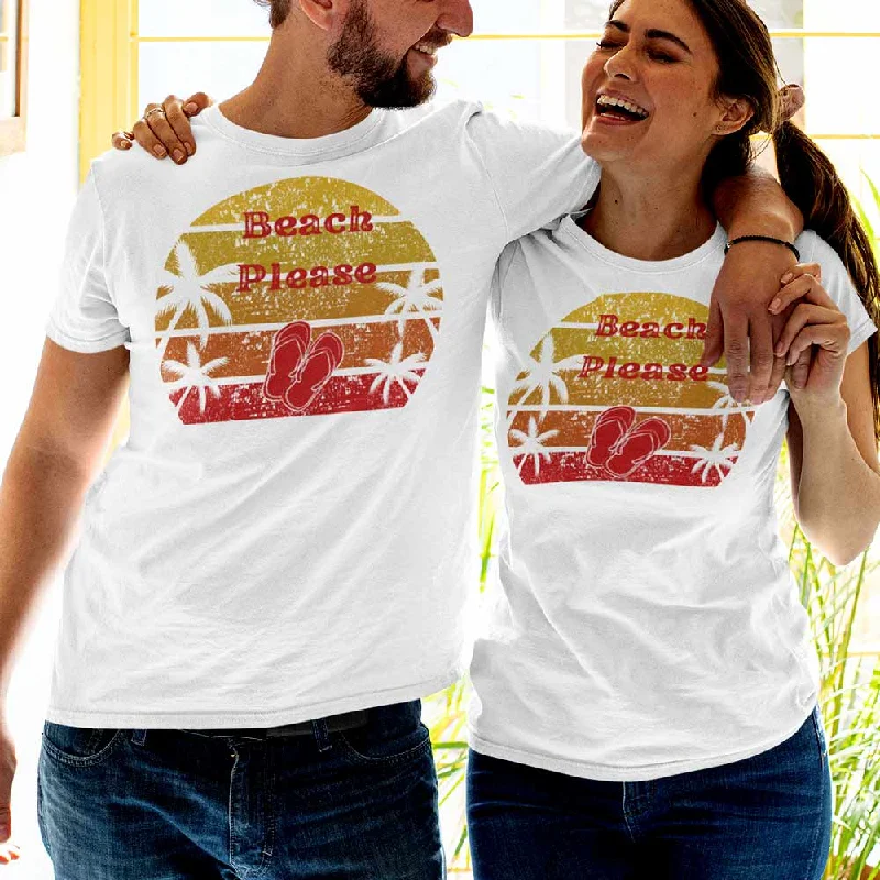 Beach Please Retro Unisex t-shirt, lioness-love