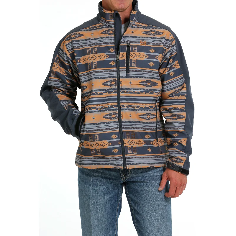 Cinch Men's Blue Aztec Print Bonded Jacket MWJ1063005