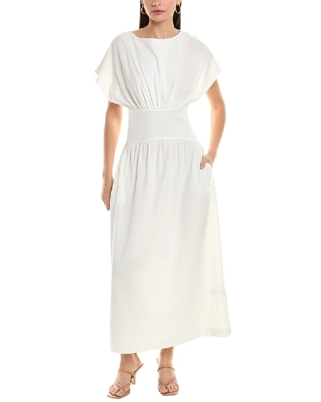 ALPHA STUDIO Gathered Maxi Dress