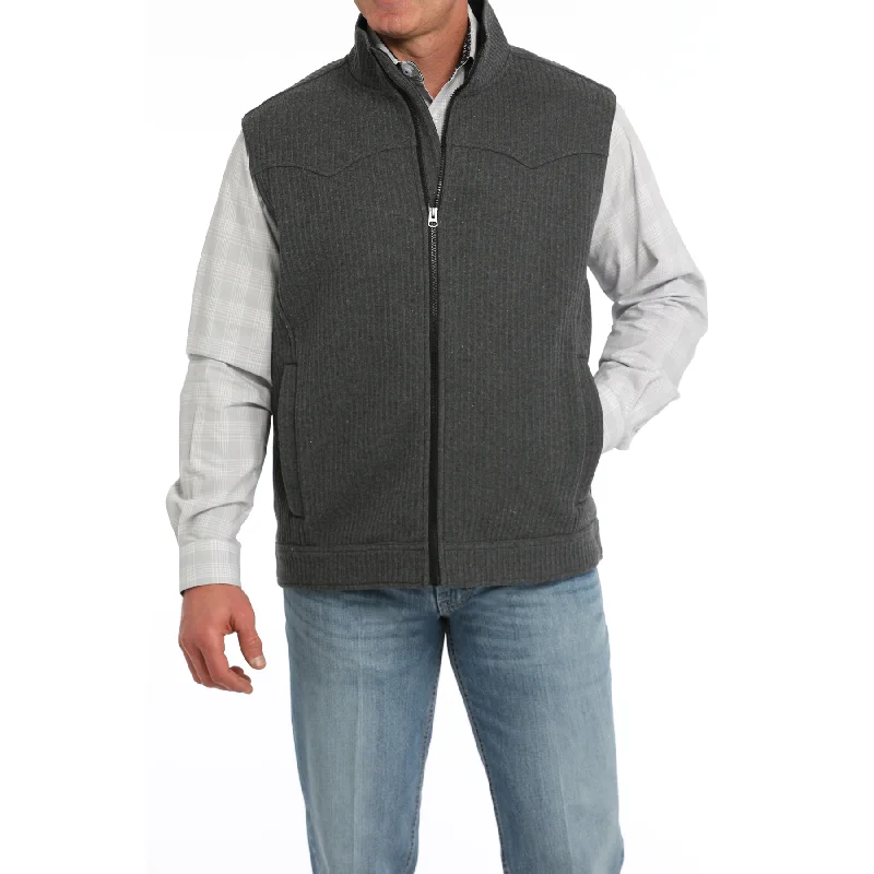 Cinch Men's Bonded Charcoal Wooly Vest MWV1909002