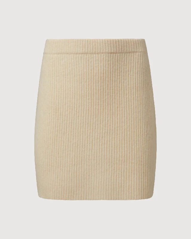 Rachel Parcell | Ribbed Sweater Skirt | Ivory