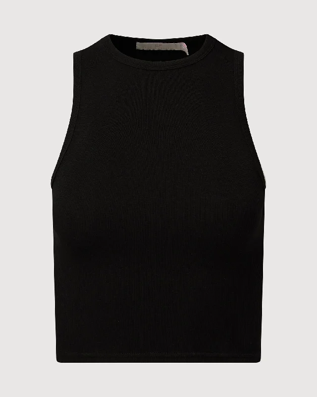 Rachel Parcell | Ribbed Tank | Black