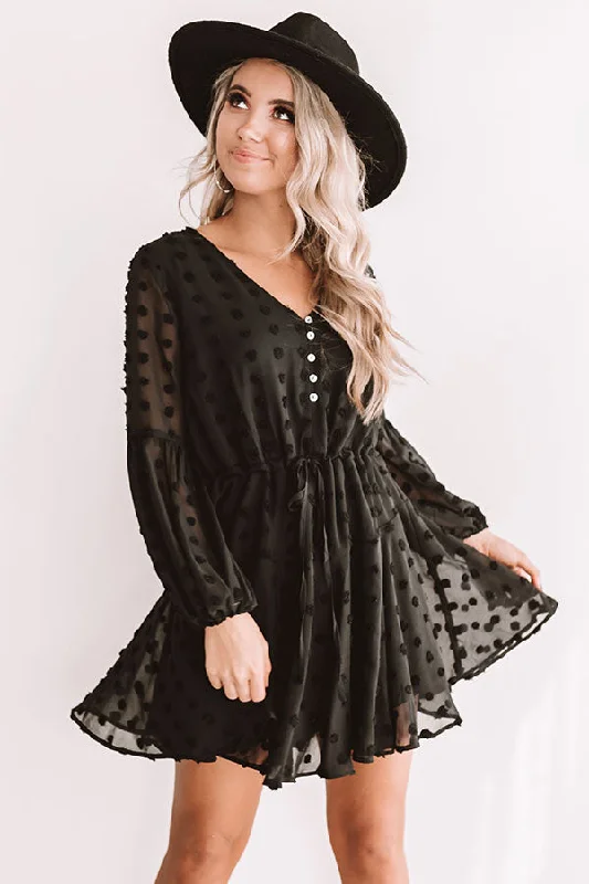 Dreaming Of Paris Shift Dress In Black