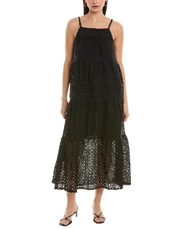 ALPHA STUDIO Eyelet Maxi Dress