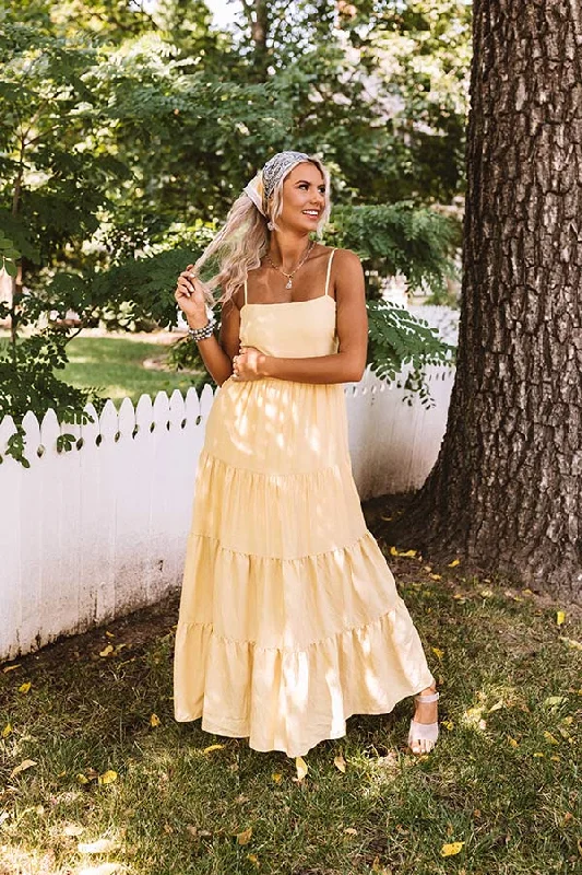 Papaya Kisses Maxi In Primrose Yellow