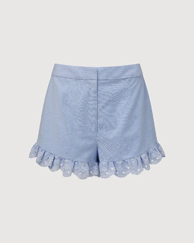 Rachel Parcell | Scallop Short | Sky Blue