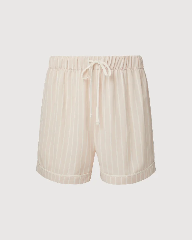 Rachel Parcell | Pull On Woven Short | Stripe Pink