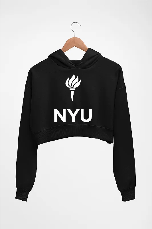 New York University Crop HOODIE FOR WOMEN