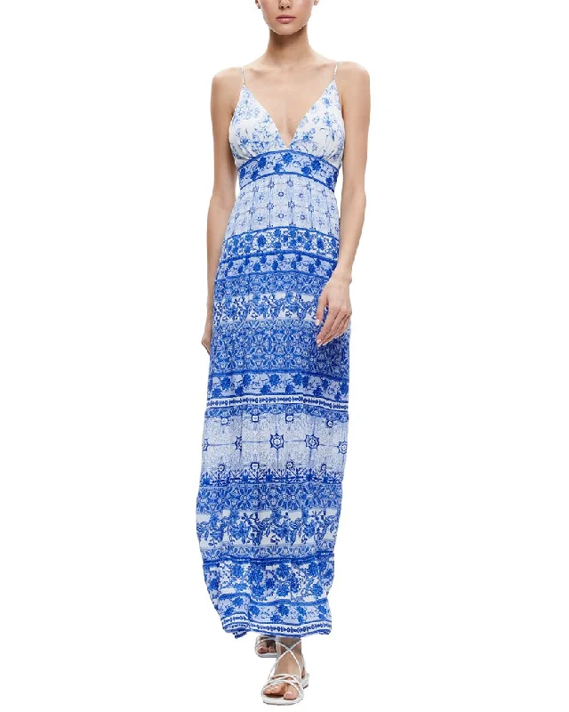 alice + olivia Karolina Halter Maxi Dress