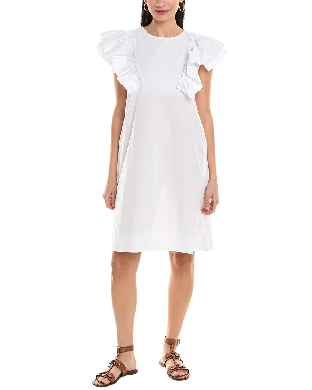 ALPHA STUDIO Ruffle Sleeve Shift Dress