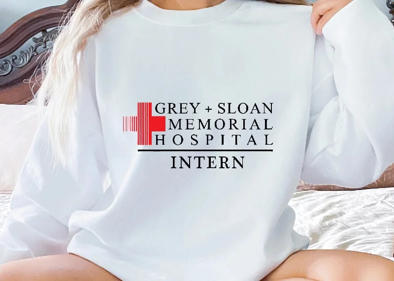 Grey's Sloan Intern Sweatshirt GA Matching Pajama Bottoms