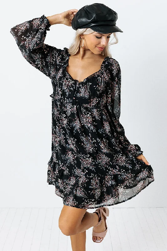 Dressed Up To Flirt Floral Babydoll Dress