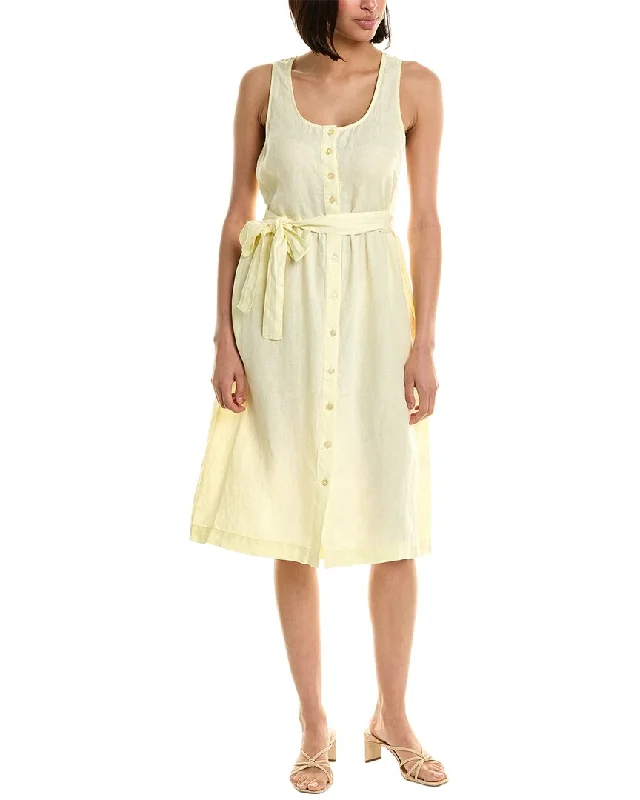 Michael Stars Lulu Button-Down Linen Midi Dress