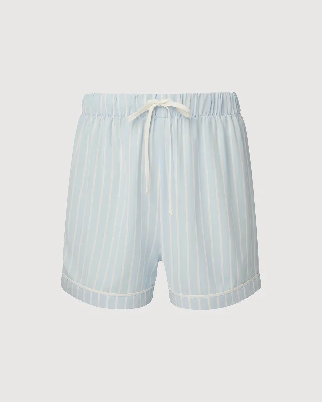 Rachel Parcell | Pull On Woven Short | Stripe Blue