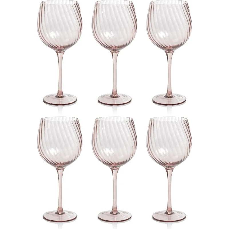 Sesto Optic Swirl Red Wine Glasses, Set of 4