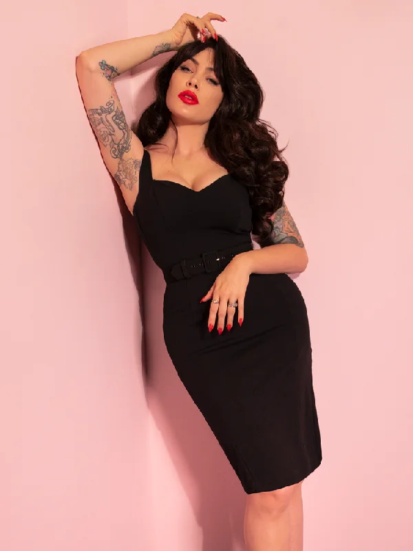 COMING BACK SOON - Bombshell Wiggle Dress in Black - Vixen by Micheline Pitt