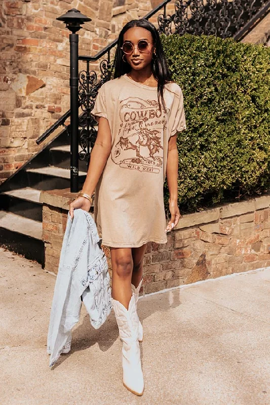 Cowboy Mineral Wash T-Shirt Dress