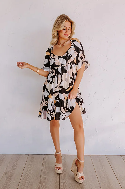 Seeking The Shore Shift Dress in Black