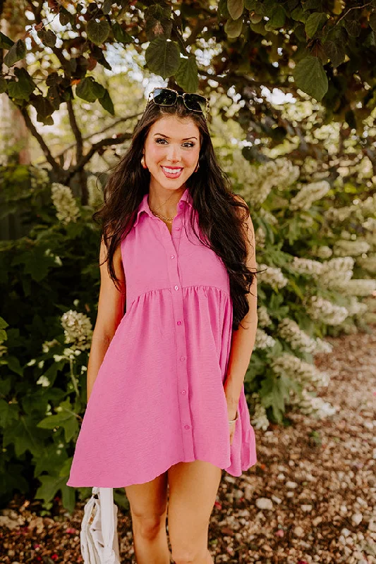 Write It Down Tunic Dress In Pink