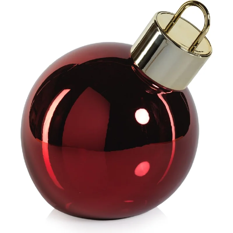 LED Oversized Red Glass Ball Ornament