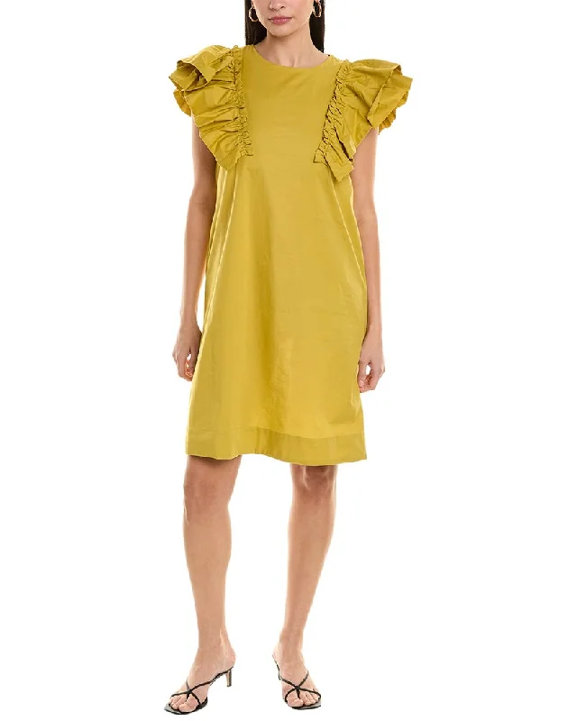 ALPHA STUDIO Ruffle Sleeve Shift Dress