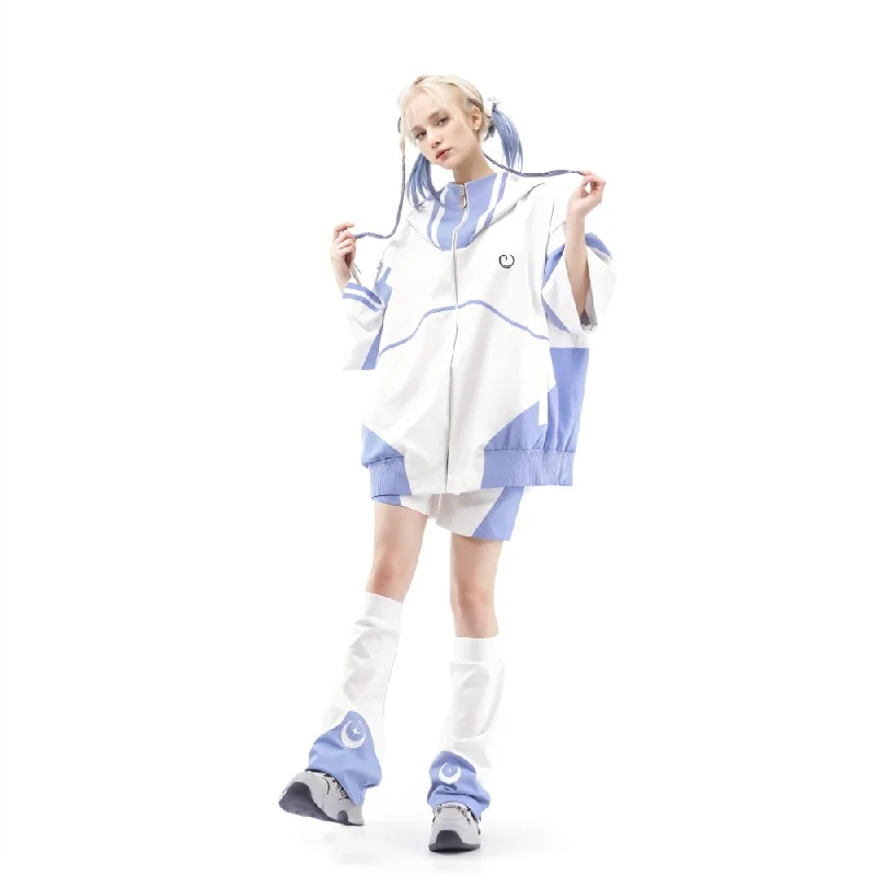 Frutiger Aero Aesthetic Sporty Jacket and Casual Pants Set