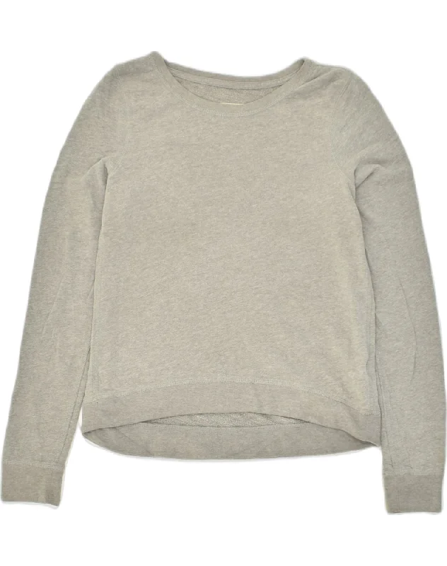 HOLLISTER Womens Sweatshirt Jumper UK 14 Large Grey Cotton