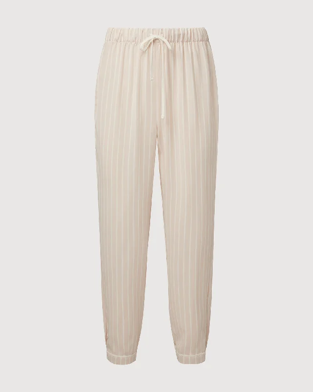 Rachel Parcell | Pull On Woven Jogger | Stripe Pink