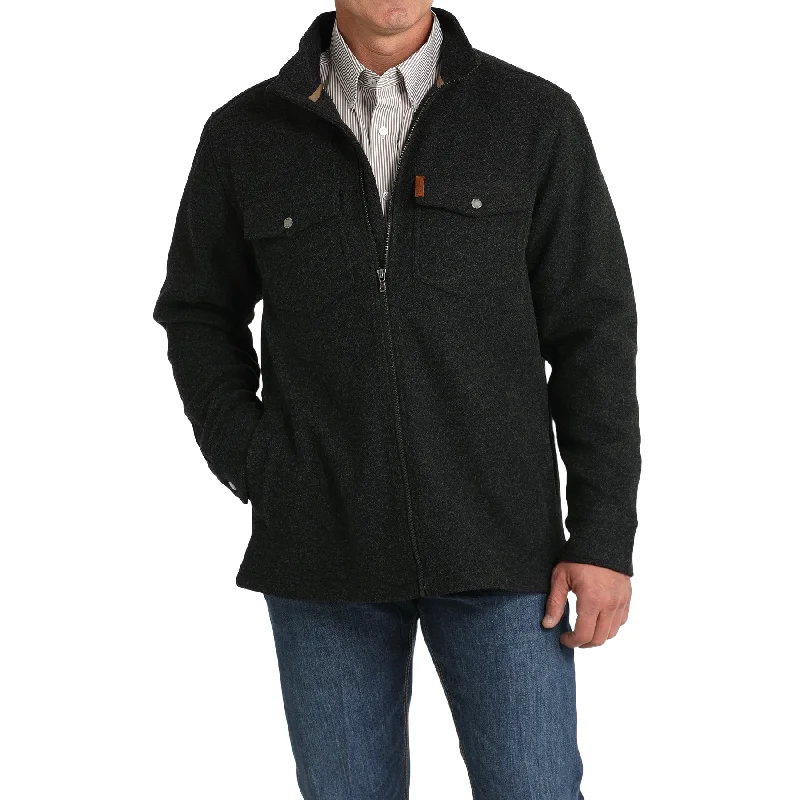 Cinch Men's Brushed Knit Black Shirt Jacket MWJ1907001