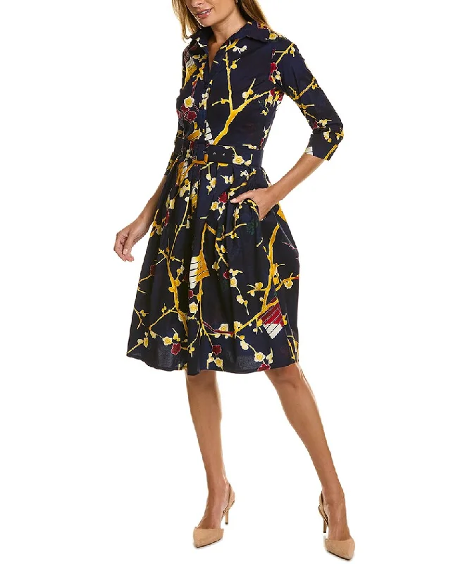 Samantha Sung Audrey 1 3/4-Sleeve Shirtdress