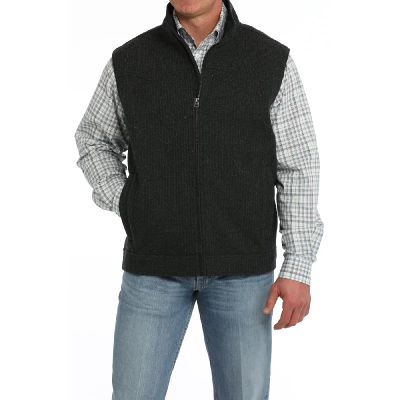 Cinch Men's Bonded Black Wooly Vest MWV1909001