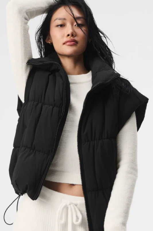 STRETCH WOVEN STREET PUFFER VEST