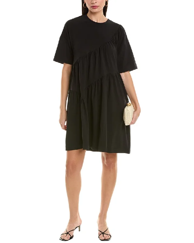 ALPHA STUDIO Shirred T-Shirt Dress