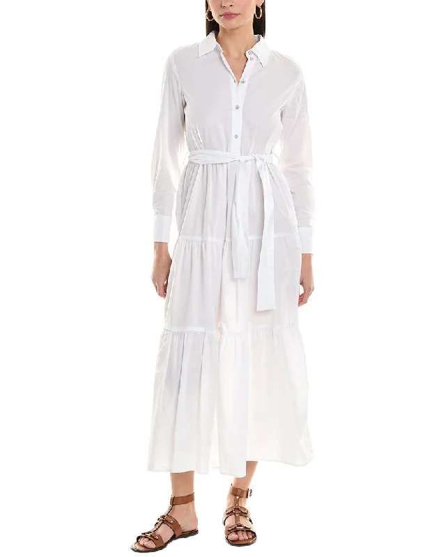 ALPHA STUDIO Tiered Shirtdress