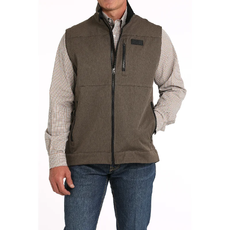 Cinch Men's Bonded Brown Softshell Vest MWV1515020