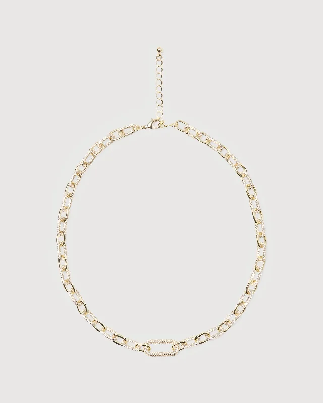 Rachel Parcell | Pave Link Necklace | Gold