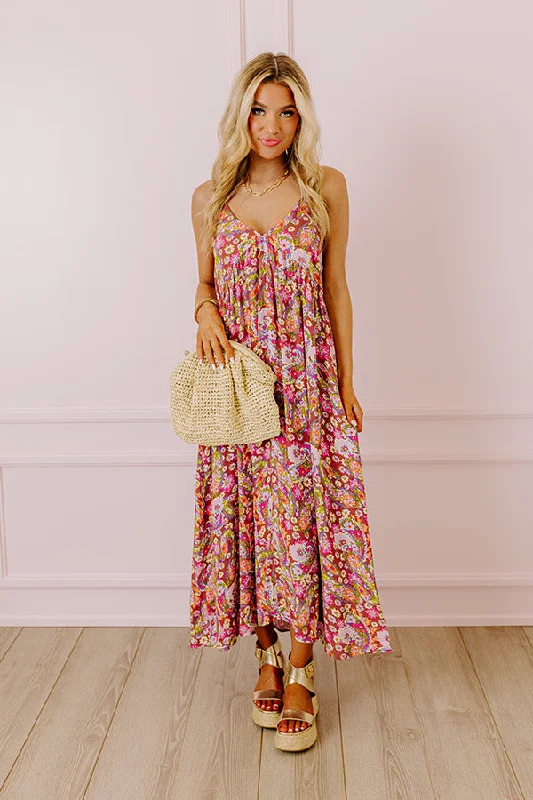 Fresh Take Floral Maxi In Purple