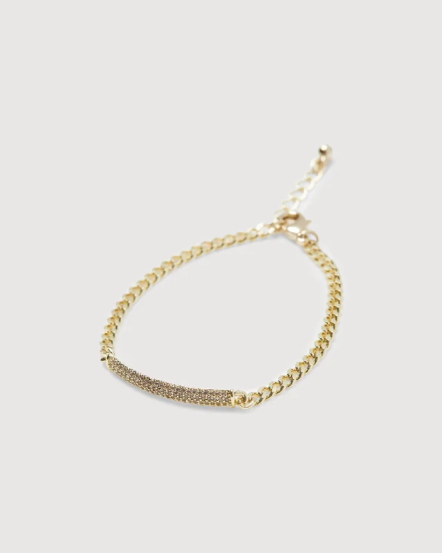 Rachel Parcell | Pave Bar Bracelet | Gold