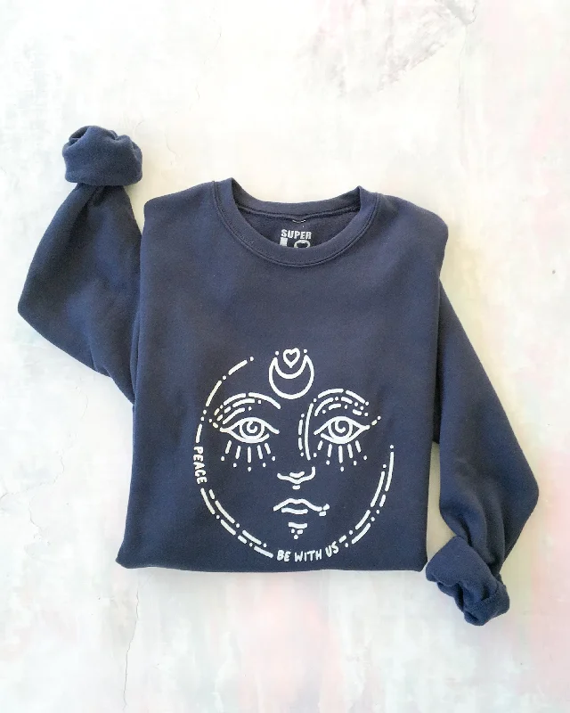 Peace Be With Us - Navy Unisex Sweatshirt