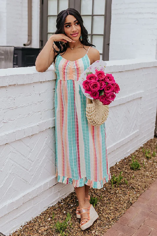 Eyes On Paradise Stripe Midi